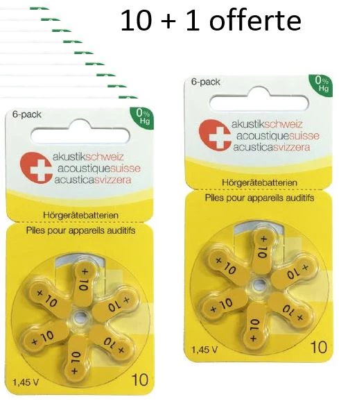 BOITE DE PILES 10 AE POUR AIDES AUDITIVES